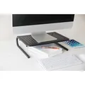Következő termékkép Állvány a monitor alatt, hely a billentyűzetnek, fekete, acél-műanyag, 20 kg terhelhetőség, Powerton