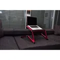 Podstavec pod notebook, s možností rotace o 360°, růžový, hliník-plast, 10 kg nosnost