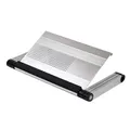 Notebook alátét, 360°-os forgatható, ezüst, alumínium-műanyag, 10 kg hordozhatóság