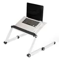 Notebook alátét, 360°-os forgatható, ezüst, alumínium-műanyag, 10 kg hordozhatóság