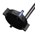 Megvilágított fejhallgató állvány HZ-04, 4x USB 3.0 HUB, fekete, Marvo