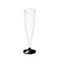 Műanyag pezsgős pohár (PS) két darabos fekete talppal átmérő 60mm 0,1L [20 db]