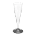 Következő termékkép Műanyag pezsgős pohár (PS) két darabos fekete talppal átmérő 60mm 0,1L [20 db]