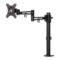 Állítható monitortartó, 10 kg, bilincs, 17"-30", forgatható, fekete