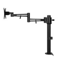 Állítható monitortartó, 10 kg, bilincs, 17"-30", forgatható, fekete