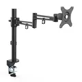 Állítható monitortartó, 10 kg, bilincs, 17"-30", forgatható, fekete