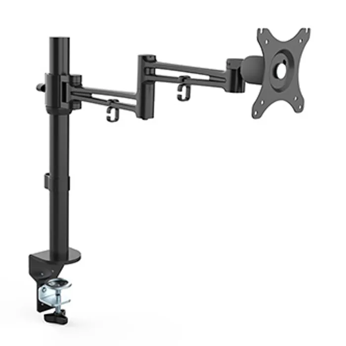 Termék főképe Polohovatelný držák pro monitor, 10KG, svorka, 17"-30", otočný, černý
