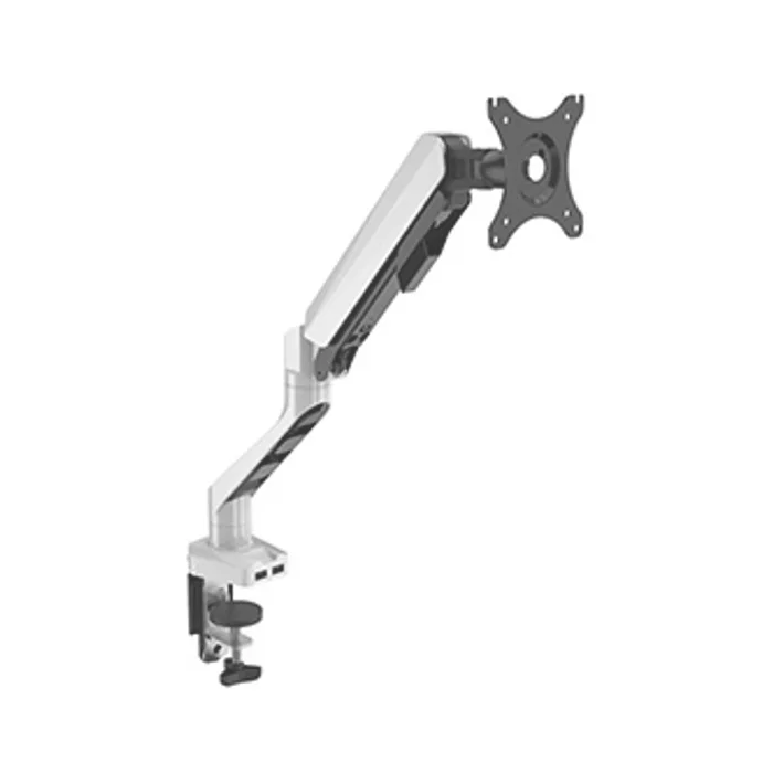 Termék főképe Polohovatelný držák pro monitor, 2-9KG, svorka a průchodka stolu, 17"-30", USB HUB, 75x75/