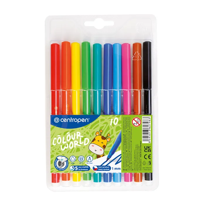 Termék főképe Popisovač CENTROPEN 7550 sada 10 barev (fixy)