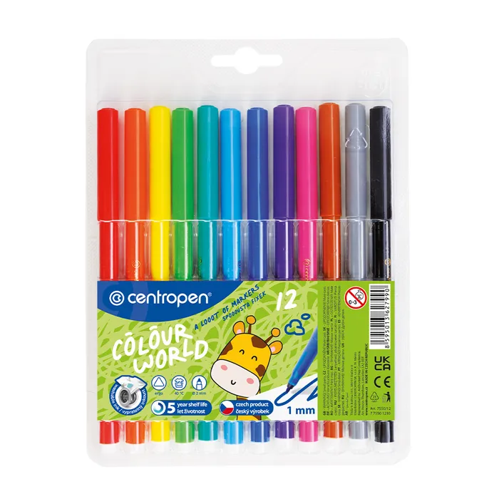 Termék főképe Popisovač CENTROPEN 7550 sada 12 barev (fixy)