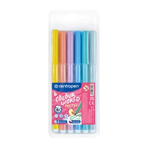 Marker CENTROPEN 7550 készlet 6 PASTELL színből (markerek)