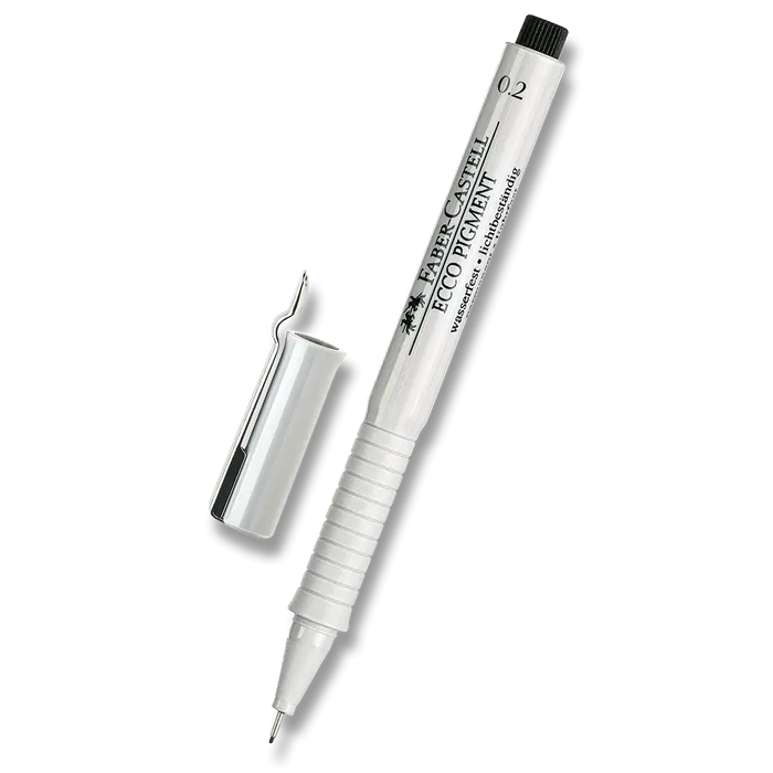 Termék főképe Popisovač Ecco Pigment  0.2, černá Faber Castell (166299)