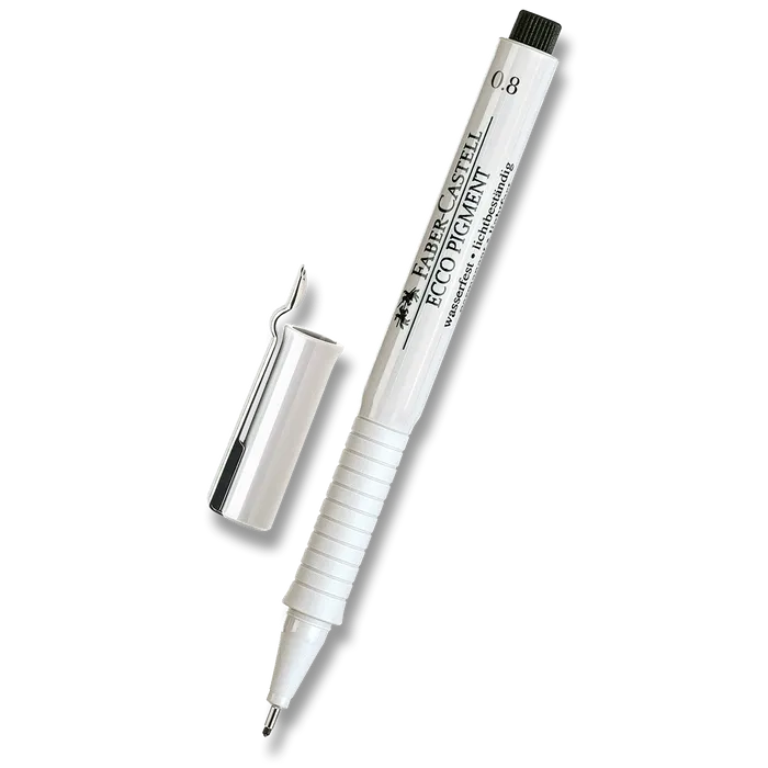 Termék főképe Popisovač Ecco Pigment  0.8, černá Faber Castell (166899)