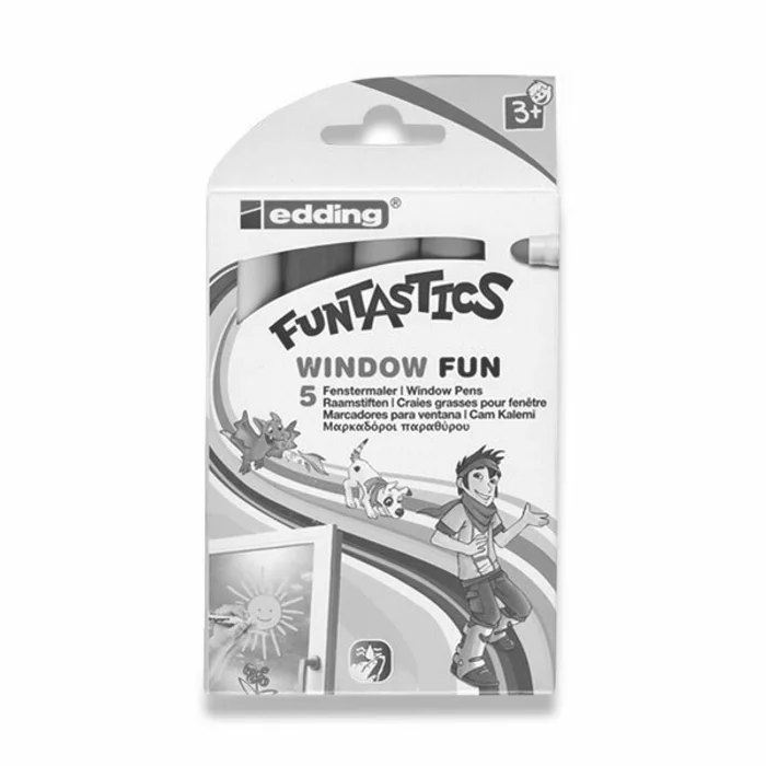 Termék főképe Popisovač Edding Funtastics Window základní barvy, 5 barev