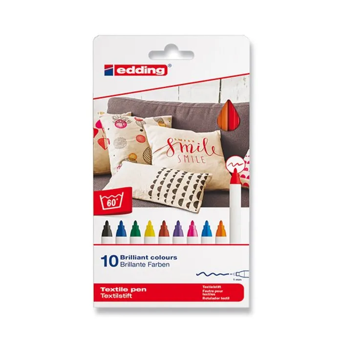 Termék főképe Popisovač Edding na textil 4600 10 barev