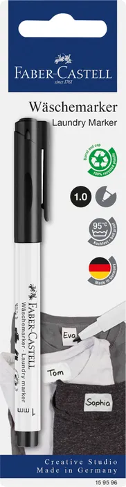 Termék főképe Popisovač Faber-Castell 159596 na textil, černá, blistrová karta 1 ks