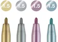 Marker Faber-Castell 167304 Pitt Artist Pen 4 szín, metál