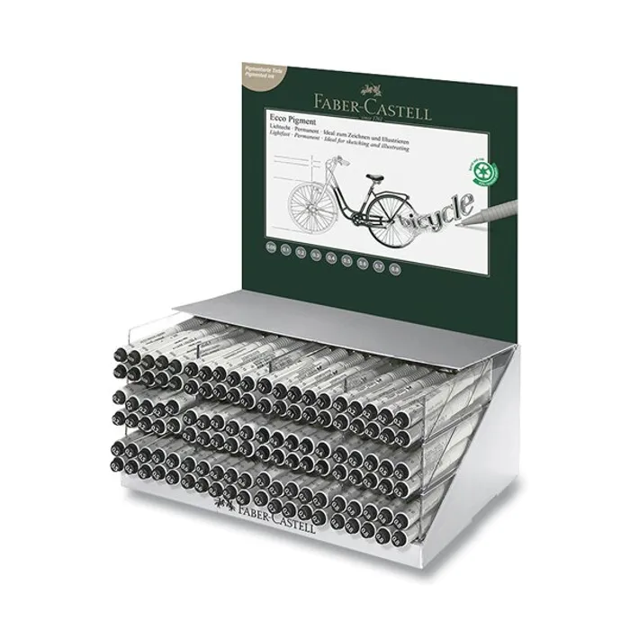 Termék főképe Popisovač Faber-Castell Ecco Pigment stojánek, 120 ks