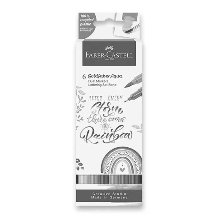Termék főképe Popisovač Faber-Castell Goldfaber Aqua Dual Marker Lettering Boho sada, 6 barev