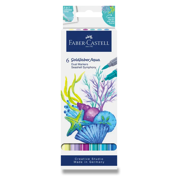 Termék főképe Popisovač Faber-Castell Goldfaber Aqua Dual Marker Seashell Symphony [6 ks]