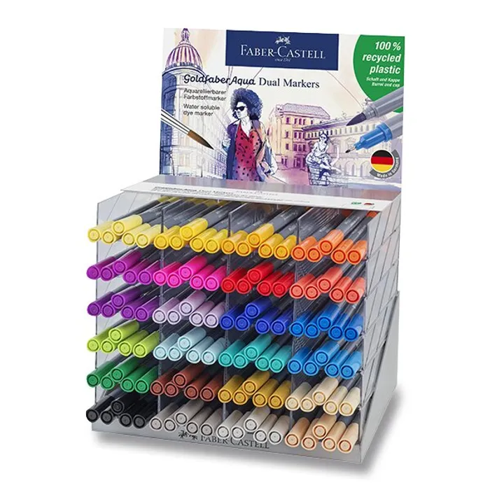 Termék főképe Popisovač Faber-Castell Goldfaber Aqua Dual Marker stojánek, 120 ks
