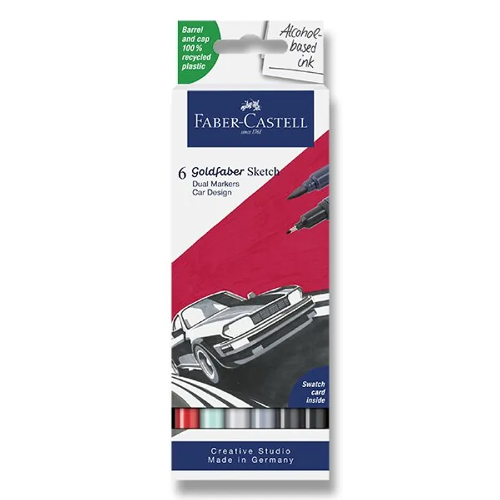 Termék főképe Popisovač Faber-Castell Goldfaber Sketch Dual Marker Car Design sada, 6 barev