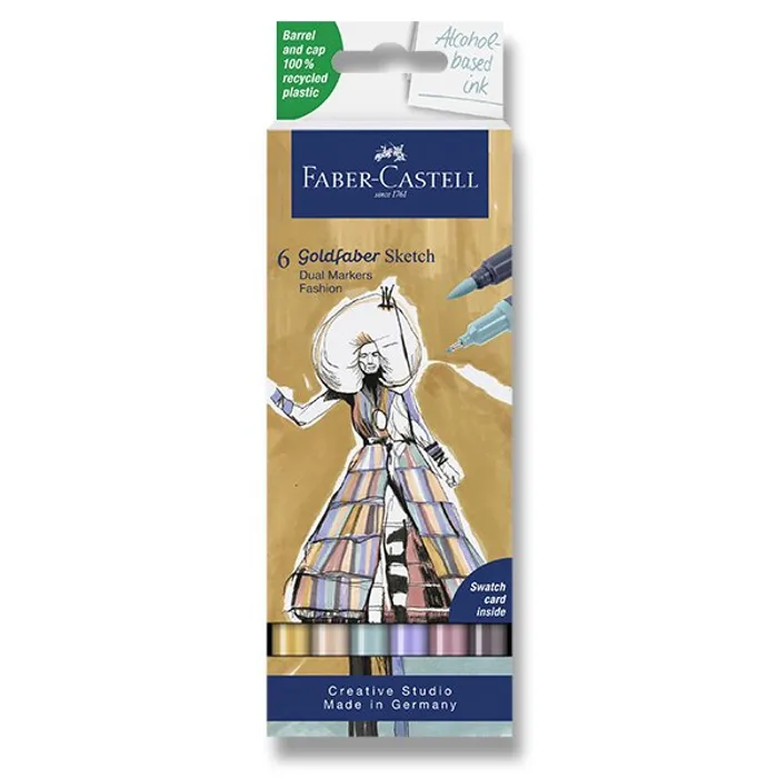Termék főképe Popisovač Faber-Castell Goldfaber Sketch Dual Marker Fashion sada, 6 barev