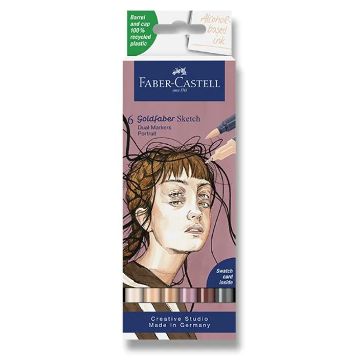 Termék főképe Popisovač Faber-Castell Goldfaber Sketch Dual Marker Portrait sada, 6 barev