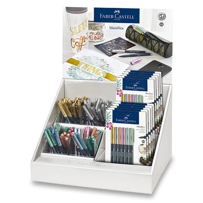 Termék főképe Popisovač Faber-Castell Metallics stojánek, 120 ks