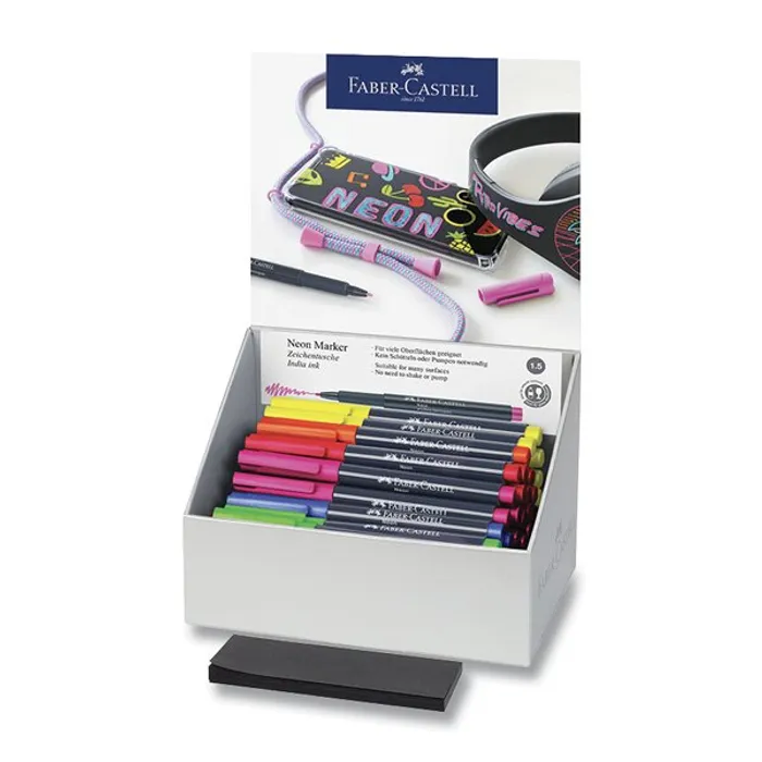 Termék főképe Popisovač Faber-Castell Neon stojánek, 60 ks
