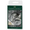 Faber-Castell Pitt Artist Black&Grey toll 8 db-os készlet, különböző tollhegyekkel, fekete és szürke