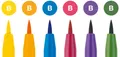Faber-Castell 167103 Pitt Artist Pen Ecset 6 db, alapszínek