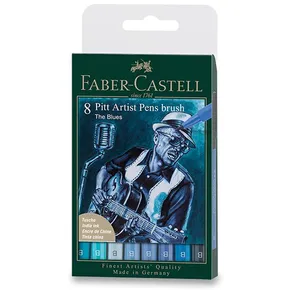 Faber-Castell Pitt Artist Pen Brush Blues készlet, 8 darab, B hegy