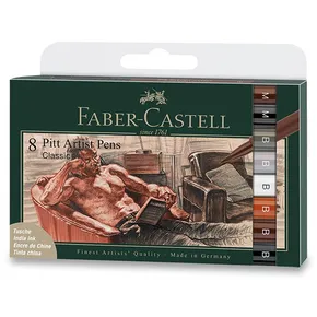 Faber-Castell Pitt Artist Pen Ecset Klasszikus 8 darabos készlet, különböző hegyekkel