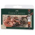 Faber-Castell Pitt Artist Pen Ecset Klasszikus 8 darabos készlet, különböző hegyekkel