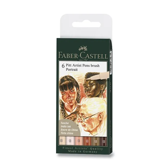 Termék főképe Popisovač Faber-Castell Pitt Artist Pen Brush Portrait, 6 ks