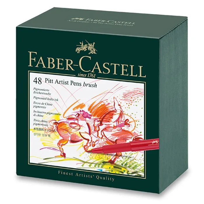 Termék főképe Popisovač Faber-Castell Pitt Artist Pen Brush studio box, 48 ks