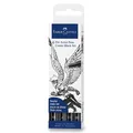 Marker Faber-Castell Pitt Artist Pen Comic fekete, 4 db