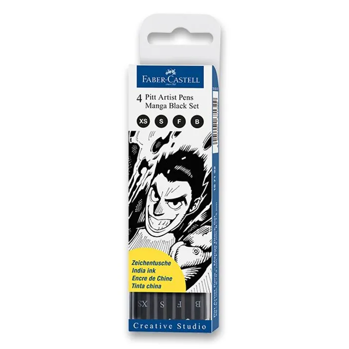Termék főképe Popisovač Faber-Castell Pitt Artist Pen Manga 4 kusy, černé