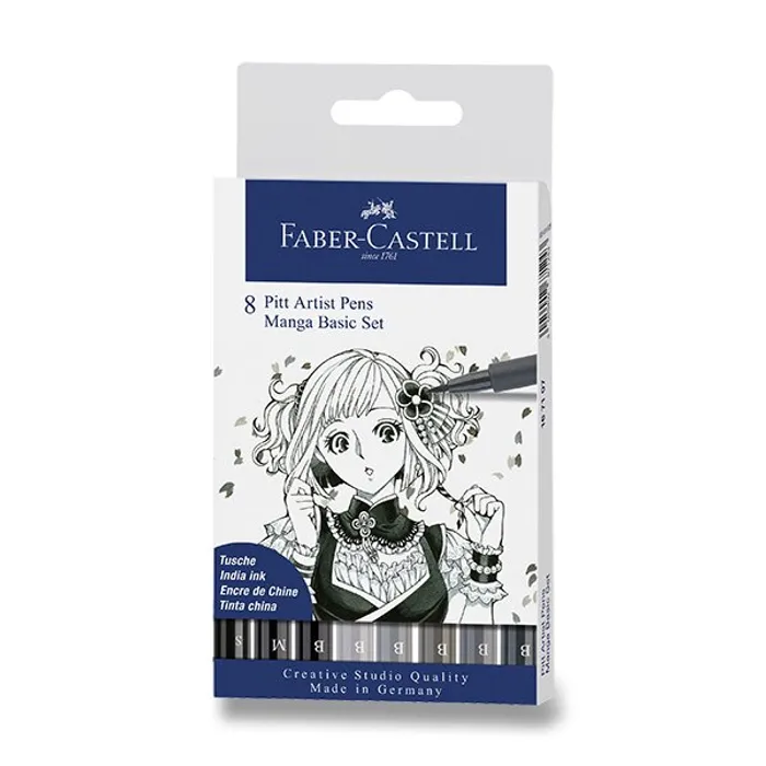 Termék főképe Popisovač Faber-Castell Pitt Artist Pen Manga 8 kusů, Manga Basic