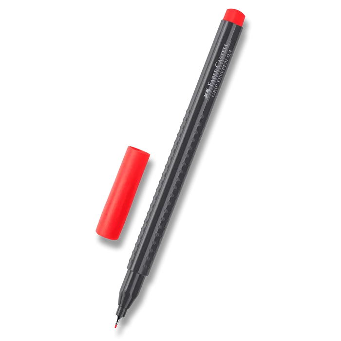 Termék főképe Popisovač Grip 0.4mm, červěná Faber Castell (151621)