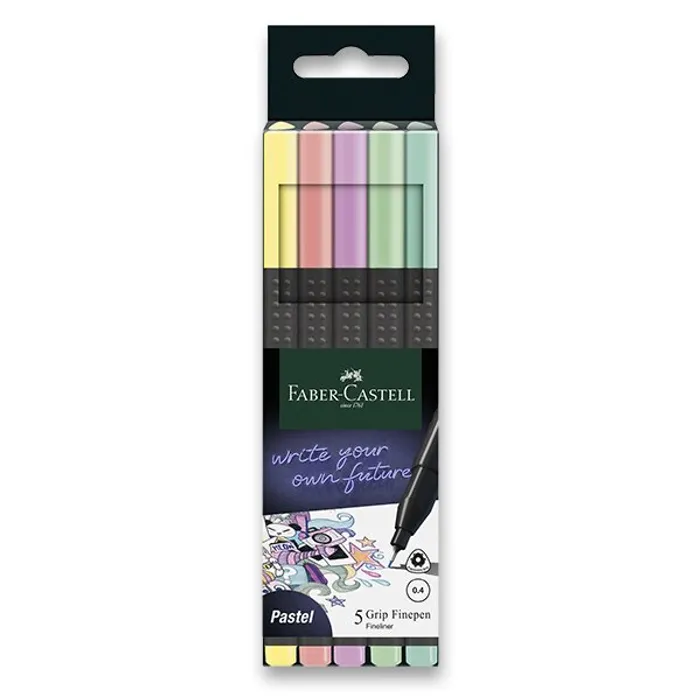 Termék főképe Popisovač Grip Finepen Pastel, 0.4 mm, plastové pouzdro Faber-Castell 151602