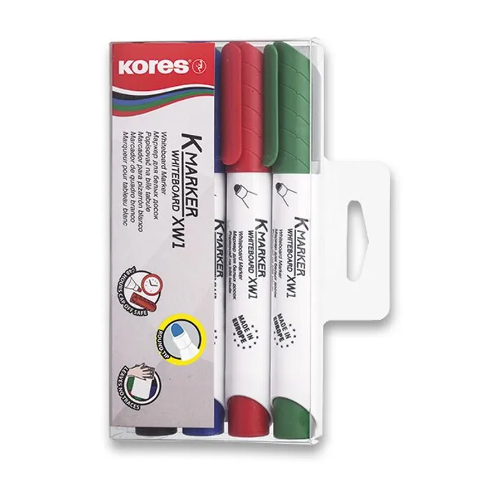 Termék főképe Popisovač Kores K-Marker Whiteboard sada 4 barev