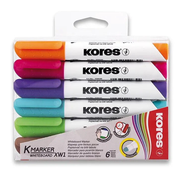 Termék főképe Popisovač Kores K-Marker Whiteboard sada 6 barev
