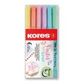 Kores Style Brush Marker Pasztell, 6 színben