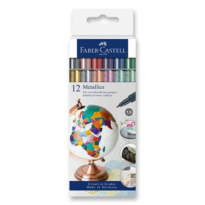 Termék főképe Popisovač Metallic, papírová krabička 12 ks Faber-Castell 160713