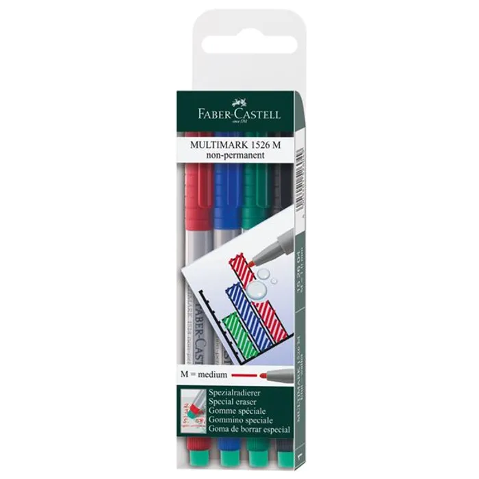 Termék főképe Popisovač Multimark non-permanent M 4ks Faber Castell 152604
