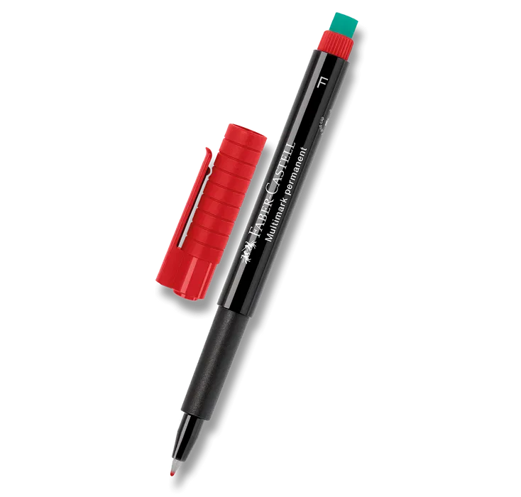 Termék főképe Popisovač Multimark permanent F, červená Faber Castell (151321)