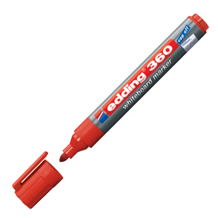 Termék főképe Popisovač na bílou tabuli a flipchart "360", červená, 1,5-3mm, kuželový hrot, EDDING
