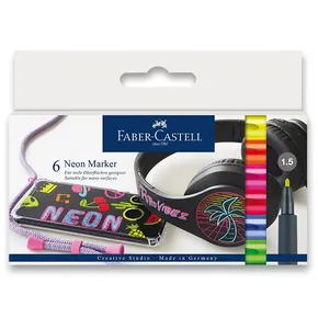 Marker Neon, papírdoboz 6 db Faber-Castell 160806